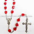Red rosary center pieces Catholic rosary